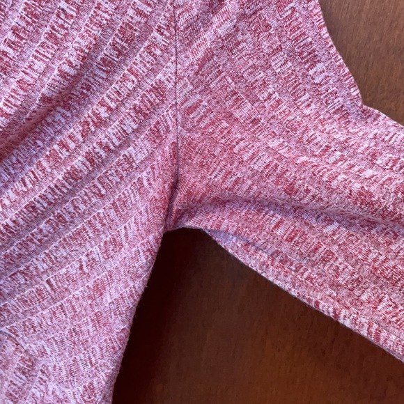 Maroon Long Sleeve Shein Crop Top - Picture 3 of 6